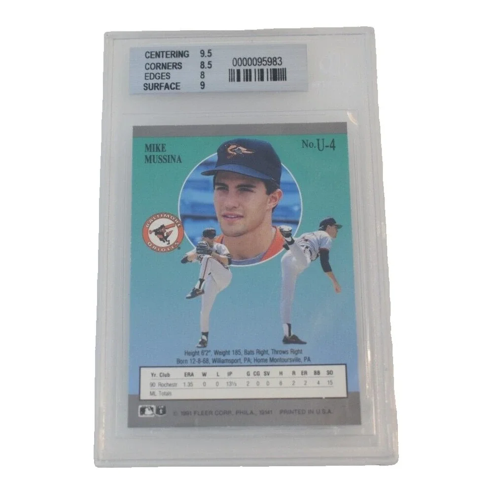 1991 Fleer Ultra Update Mike Mussina (HOF) (Rookie Card) (#U-4) BGS 8.5 NM-MT+